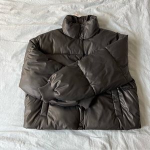 AE Vegan Leather Chill Puffer Jacket